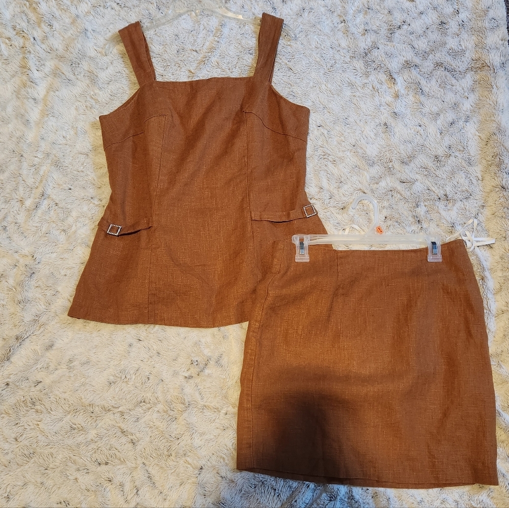 Vintage California Grown 2pc Skirt Set szXL